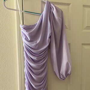 Lilac One Shoulder Mini Dress
